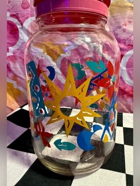 Vintage Anchor Hocking Sun Tea Jar Celestial  Sun Moon Stars